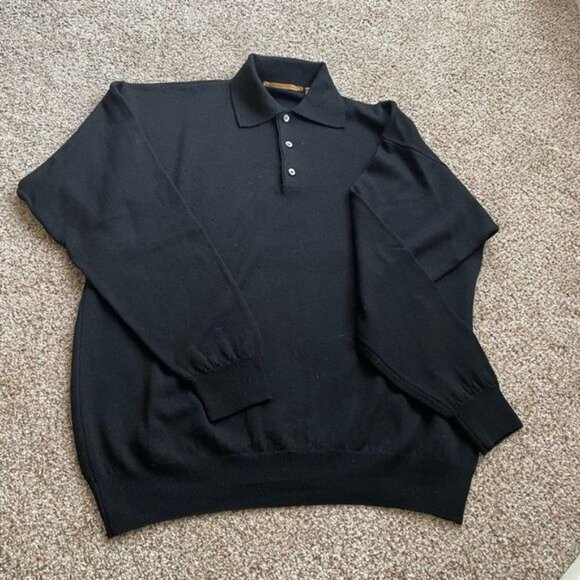 Vintage 80s Merino Wool Sweater Made In Italy By Todays Man Size L - Picture 8 of 8